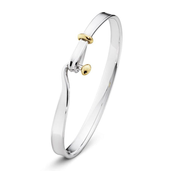 Georg Jensen Sterling Silver 18ct Yellow Gold Torun Bangle 20000546