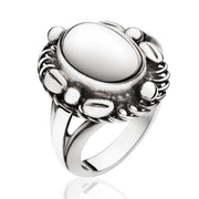 Georg Jensen Sterling Silver Moonlight Blossom Ring, 3550000.