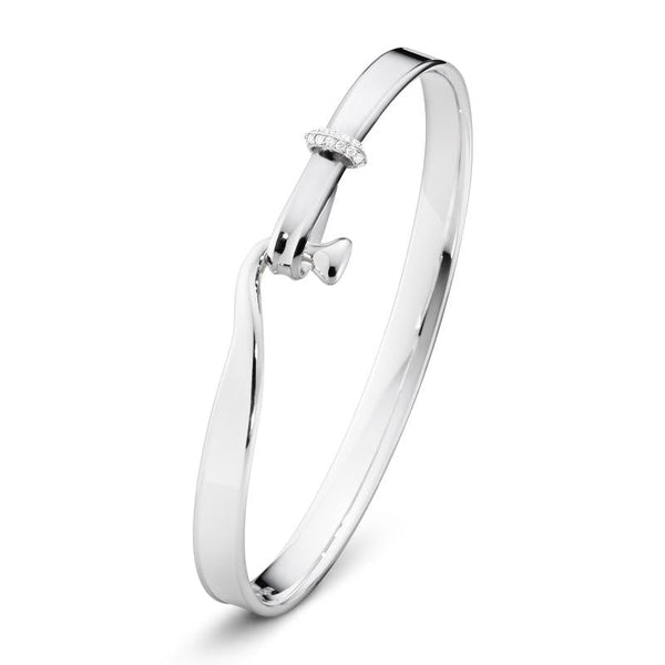 Georg Jensen Torun Sterling Silver Diamond Bangle 20000547