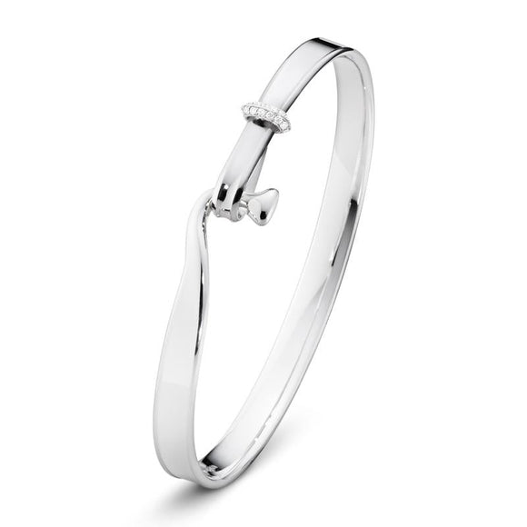 Georg Jensen Torun Sterling Silver Diamond Bangle 20000547