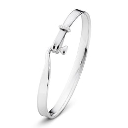 Georg Jensen Torun Sterling Silver Diamond Bangle 20000547