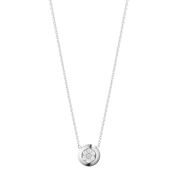 Georg Jensen Aurora 18ct White Gold 0.10ct Diamond Pave Necklace, 3517137.