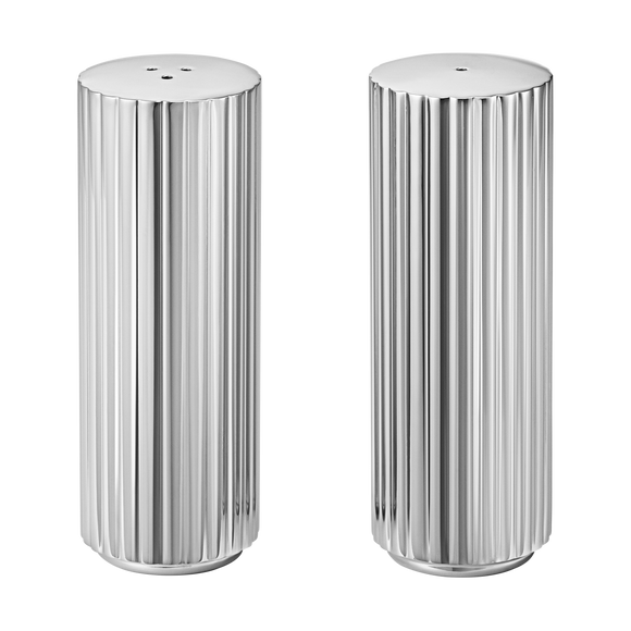 Georg Jensen Bernadotte Stainless Steel Salt and Pepper Shakers, 10014925.