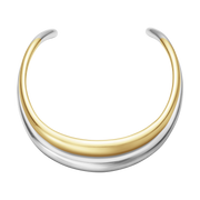 Georg Jensen Curve Sterling Silver 18ct Yellow Gold Neckring 20000007000M
