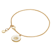 Georg Jensen Daisy Sterling Silver Gold Vermeil Bracelet, 20000704