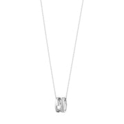 Georg Jensen Fusion 18ct White Gold 0.22ct Diamond Open Necklace, 10016424.
