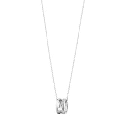 Georg Jensen Fusion 18ct White Gold 0.22ct Diamond Open Necklace, 10016424.