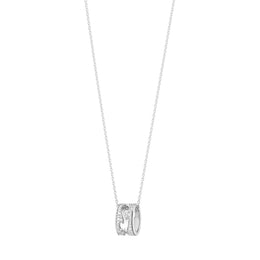 Georg Jensen Fusion 18ct White Gold 0.43ct Diamond Open Necklace, 10016425.