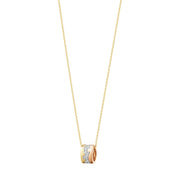 Georg Jensen Fusion 18ct Yellow, White and Rose Gold 0.19ct Diamond Necklace, 10016421.