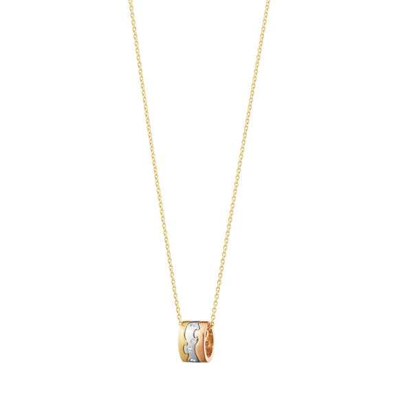 Georg Jensen Fusion 18ct Yellow, White and Rose Gold Diamond Necklace, 10016419.