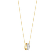 Georg Jensen Fusion 18ct Yellow and White Gold 0.22ct Diamond Open Necklace, 10016423.