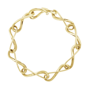 Georg Jensen Infinity 18ct Yellow Gold Diamond Infinity Link Bracelet, 10013692.