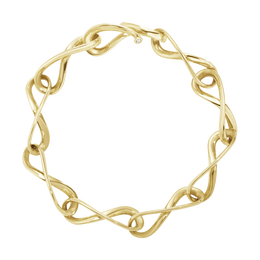 Georg Jensen Infinity 18ct Yellow Gold Diamond Infinity Link Bracelet, 10013692.