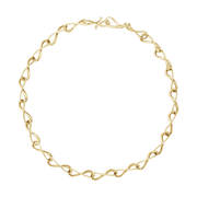 Georg Jensen Infinity 18ct Yellow Gold Diamond Infinity Link Necklace, 10013691.