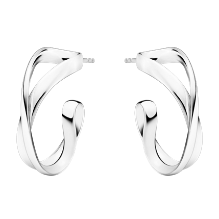 Georg Jensen Infinity Sterling Silver Earhoops 3539283