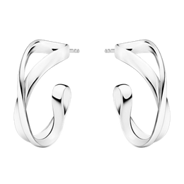 Georg Jensen Infinity Sterling Silver Earhoops 3539283