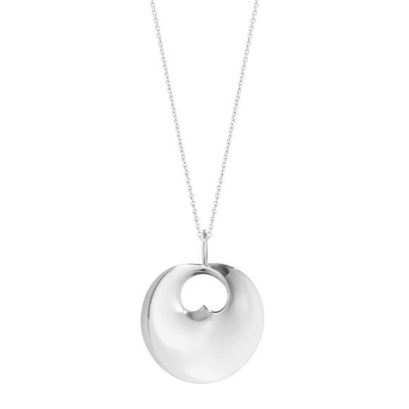 Georg Jensen Large Hidden Heart Sterling Silver Necklace. 3536443.