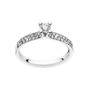 Georg Jensen Magic 18ct White Gold Diamond Pave Set Solitaire Ring 20000460