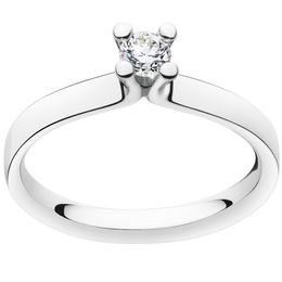 Georg Jensen Magic 18ct White Gold Diamond Solitaire Ring 20000457