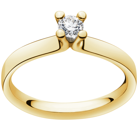 Georg Jensen Magic 18ct Yellow Gold Diamond Solitaire Ring 20000456