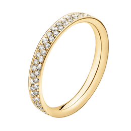 Georg Jensen Magic 18ct Yellow Gold Pave Set Diamond Band Ring 20000284