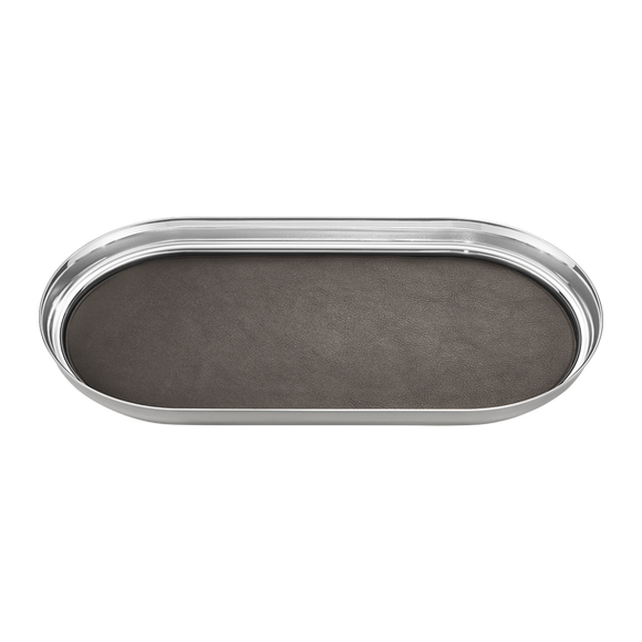 Georg Jensen Manhattan Tray With Leather 3586081