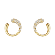 Georg Jensen Mercy 18ct Yellow Gold Diamond Hoop Earrings 10017827
