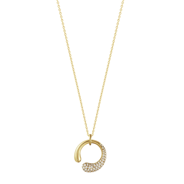 Georg Jensen Mercy 18ct Yellow Gold Diamond Necklace 10017828