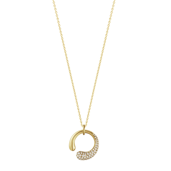 Georg Jensen Mercy 18ct Yellow Gold Diamond Necklace 10017828