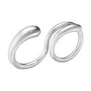Georg Jensen Mercy Sterling Silver Double Ring 20000081