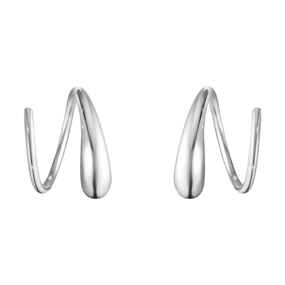Georg Jensen Mercy Sterling Silver Swirl Earrings, 10015148.