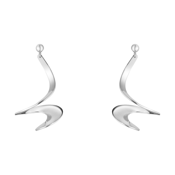Georg Jensen Mobius Sterling Silver Drop Earrings, 10009341.