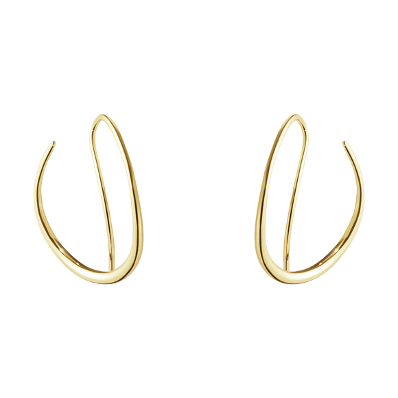 Georg Jensen Offspring 18ct Yellow Gold Hoop Earrings, 10015212.