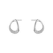 Georg Jensen Offspring Sterling Silver 0.19ct Diamond Earrings, 10015849.
