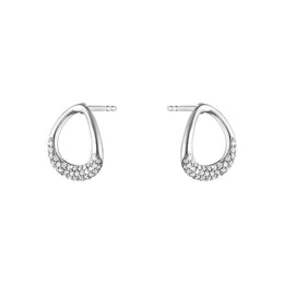 Georg Jensen Offspring Sterling Silver 0.19ct Diamond Earrings, 10015849.
