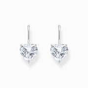 Thomas Sabo Sterling Silver Heart White Zirconia Earrings