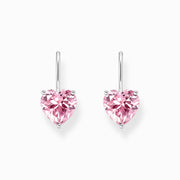 Thomas Sabo Sterling Silver Heart Pink Zirconia Earrings