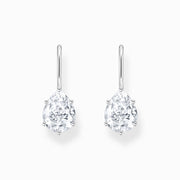 Thomas Sabo Sterling Silver Teardrop White Zirconia Earrings