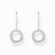 Thomas Sabo Sterling Silver Circle White Zirconia Earrings