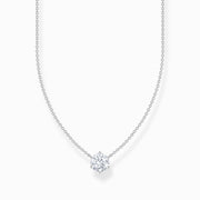 Thomas Sabo Sterling Silver Circle White Zirconia Necklace