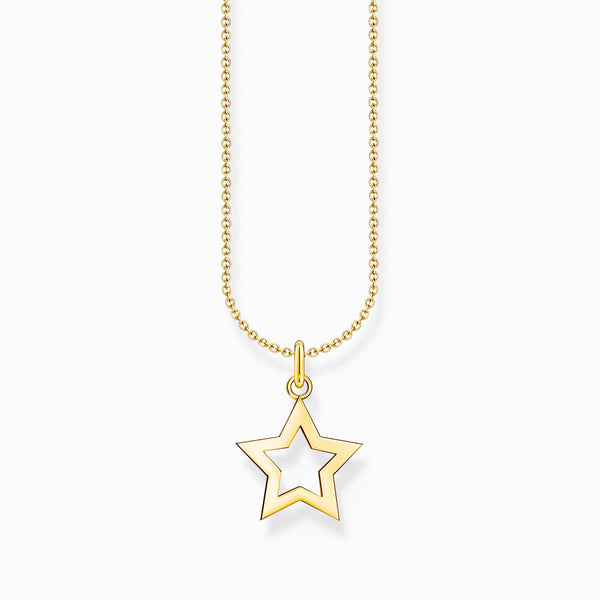Thomas Sabo Gold Plated Sterling Silver Star Necklace