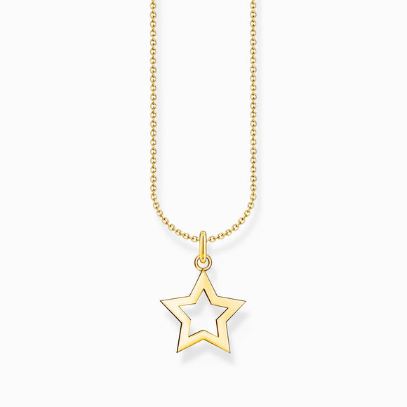 Thomas Sabo Gold Plated Sterling Silver Star Necklace