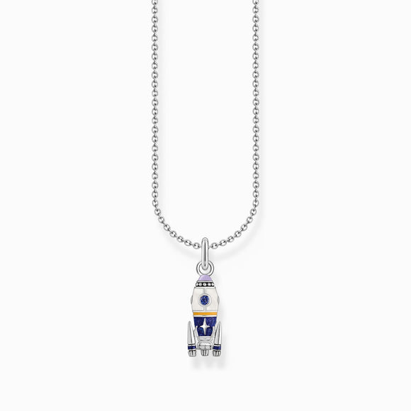 Thomas Sabo Sterling Silver Rocket Enamel Necklace