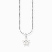 Thomas Sabo Sterling Silver Star White Zirconia Necklace