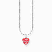 Thomas Sabo Sterling Silver Heart Enamel Necklace