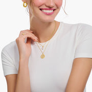 Thomas Sabo Gold Plated Sterling Silver Freshwater Pearl Necklace