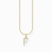 Thomas Sabo Gold Plated Sterling Silver Letter F Necklace