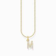 Thomas Sabo Gold Plated Sterling Silver Letter M Necklace