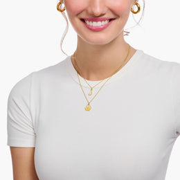 Thomas Sabo Gold Plated Sterling Silver Letter S Necklace