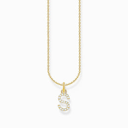 Thomas Sabo Gold Plated Sterling Silver Letter S Necklace